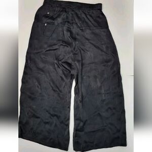 Paris Georgia Basics Wide Leg High Rise Black Pants Women's Size Small